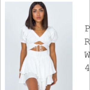 Perry Romper White - US 4 / White, princess polly, worn once